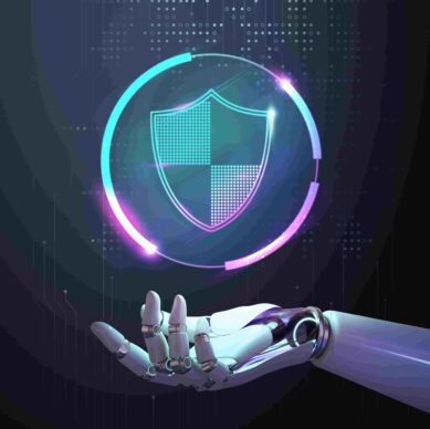 Illustration showing different types of cybersecurity protection for businesses